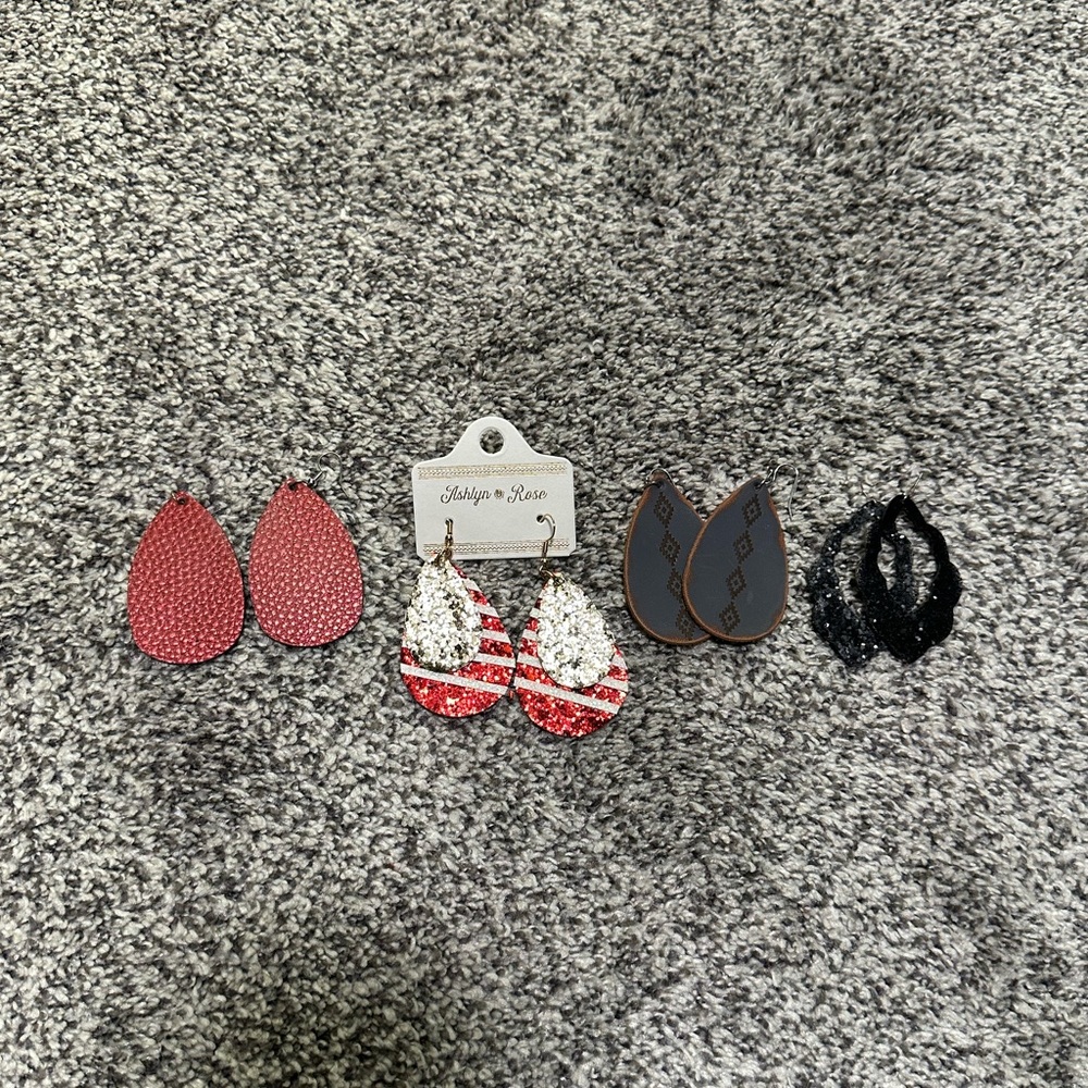 Set of fabric earrings